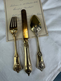Vergoldetes Silber-Besteck, Rokoko Service, Kaiser Wilhelm II
