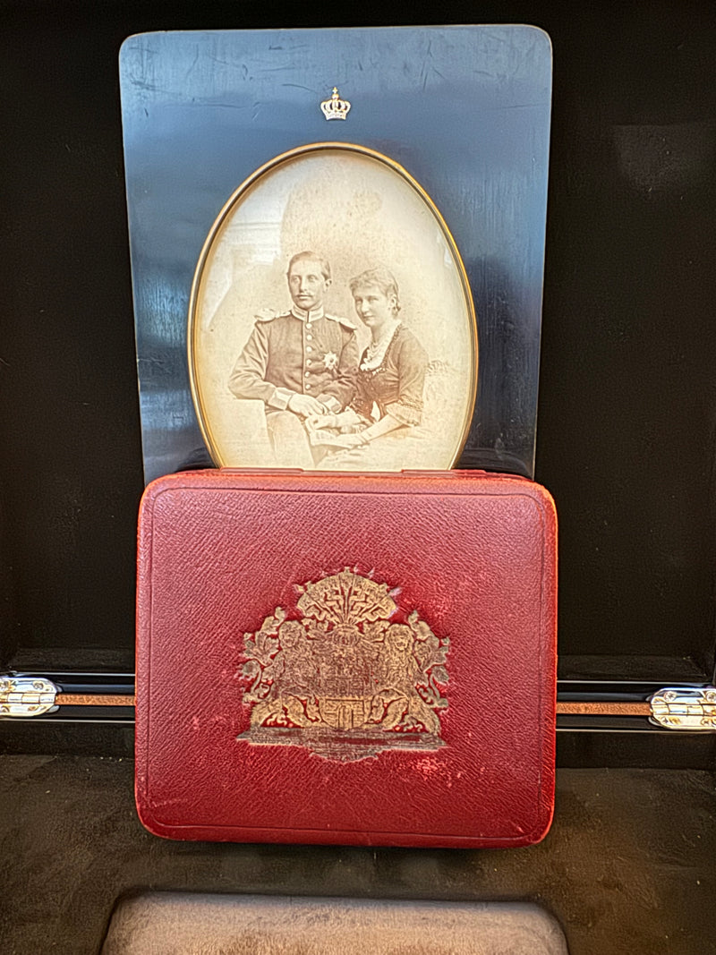 Badge for Crown Prince Wilhelm's 25th Birthday – A & W Monogram, Hamburg Regiment, c. 1884