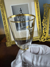 Kaiserliches IRW‑Portweinglas – Goldkrone, Hofmonogramm IRW, ca. 1900, kaiserliche Hofhaltung Wilhelm II.