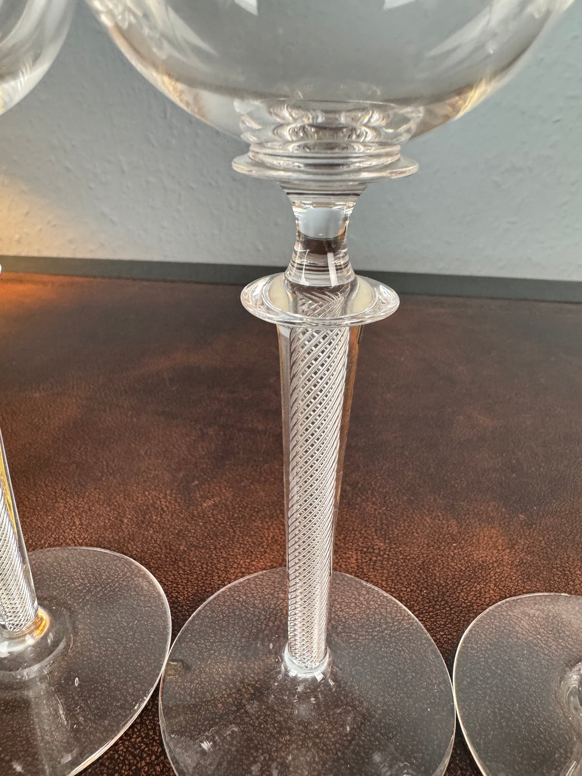 Quatre grands verres à eau, Kaiser Guillaume II, vers 1890