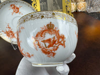 Neuosier Tasse und Untertasse 1894 & 1895 – Kaiser Wilhelm II., KPM Berlin, kaiserliches Porzellan
