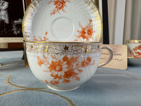 Neuosier Tasse und Untertasse, Kaiser Wilhelm II, datiert 1894 und 1897