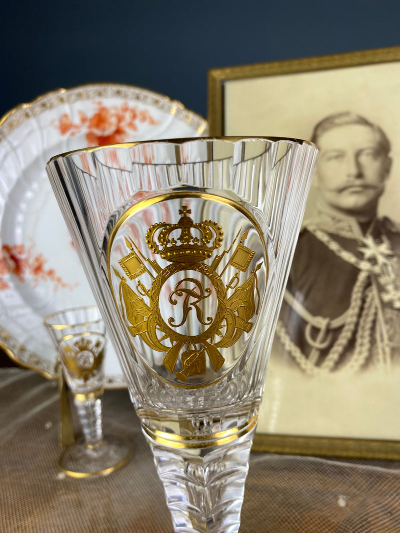 Rotweinglas, Gräflich Schaffgotsch’sche Josephinenhütte, Kaiser Wilhelm II, ca. 1912