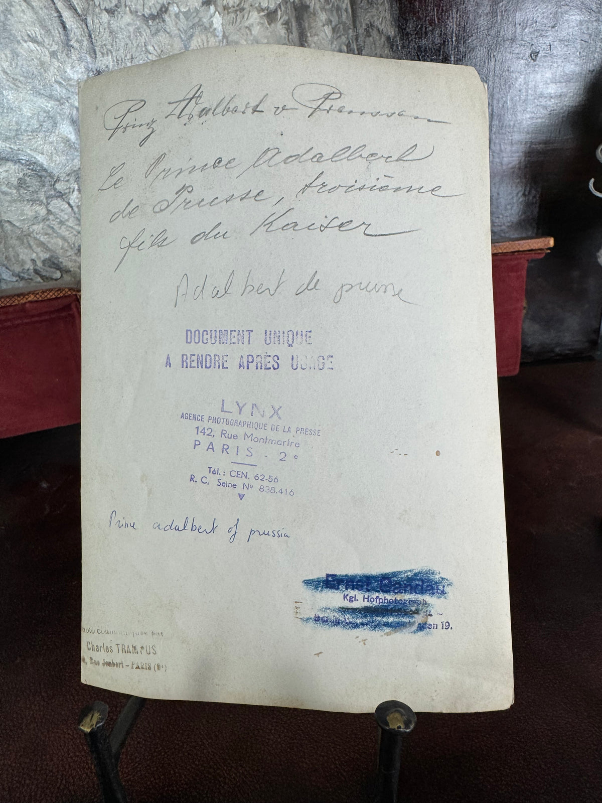 Konvolut Bilder & Co. und Messjacke, Adalbert von Preußen, ca. 1908