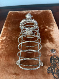 Antikes Toast Rack Kaiser Wilhelm II., Silber von H.J. Wilm Berlin, 1903