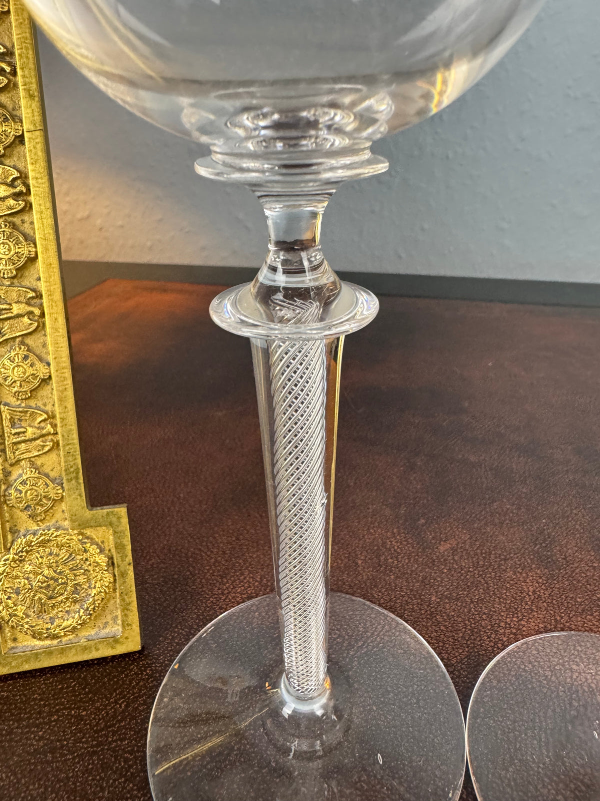Quatre grands verres à eau, Kaiser Guillaume II, vers 1890
