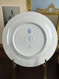 Plat de service du service de Damas, Kaiser Guillaume II, daté de 1906