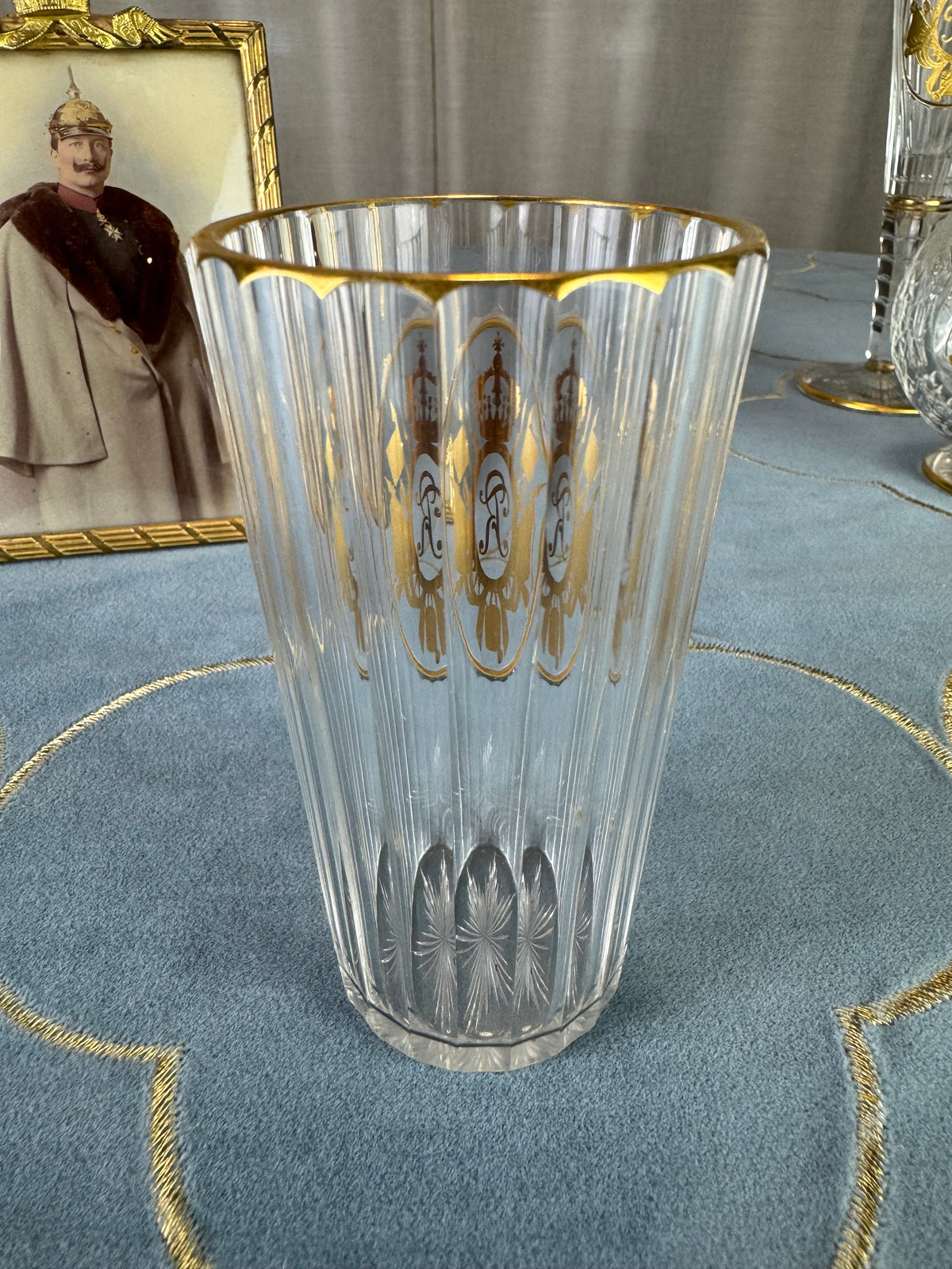 Wasserglas, Gräflich Schaffgotsch’sche Josephinenhütte, Kaiser Wilhelm II, ca. 1912