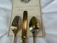 Vergoldetes Silber-Besteck, Rokoko Service, Kaiser Wilhelm II