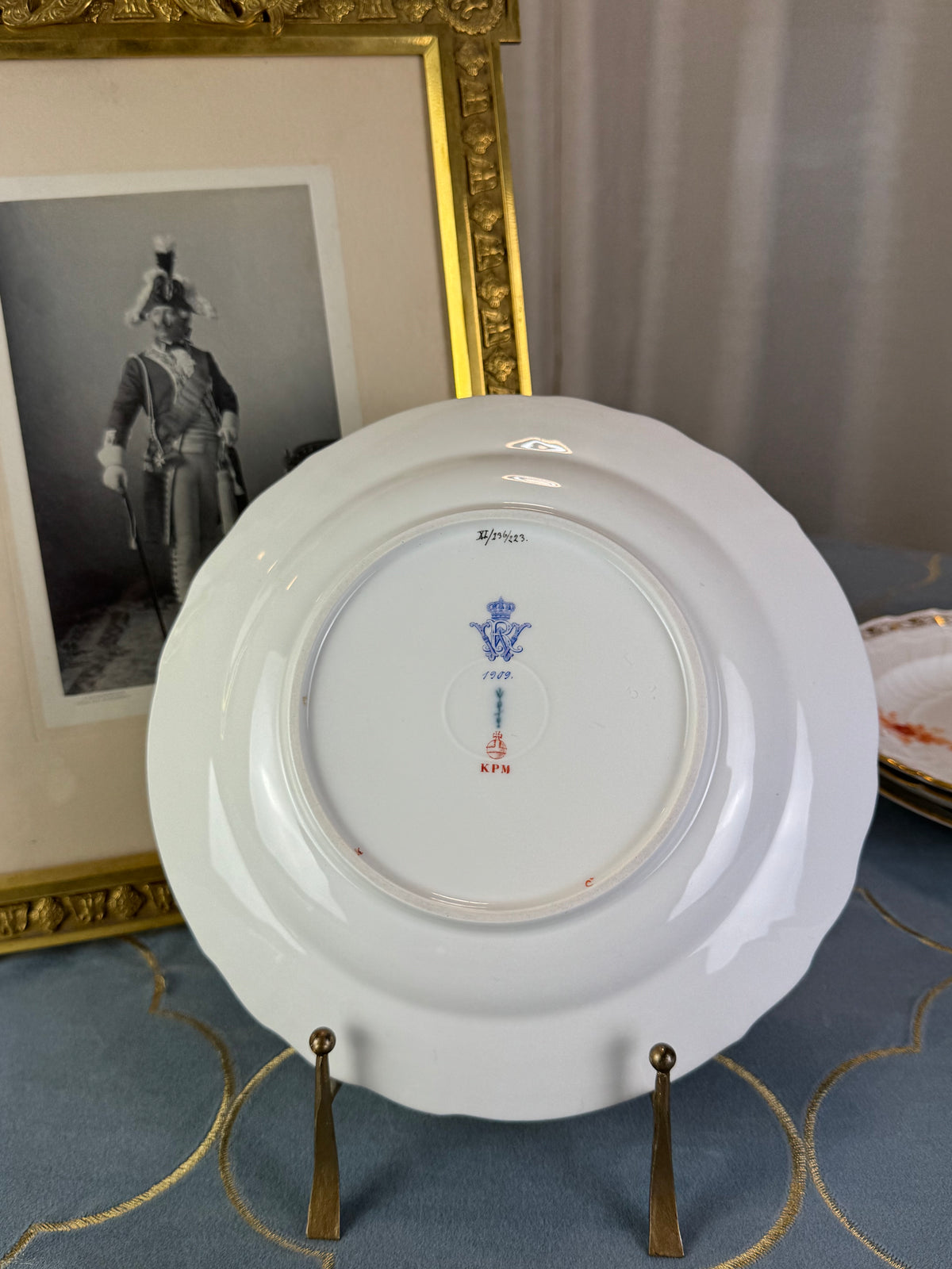 Neuosier Speiseteller, Kaiser Wilhelm II, datiert 1909