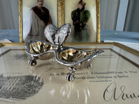 SY & WAGNER Silbernes Salzgefäß, Prinz Wilhelm, Kaiser Wilhelm II, ca. 1880