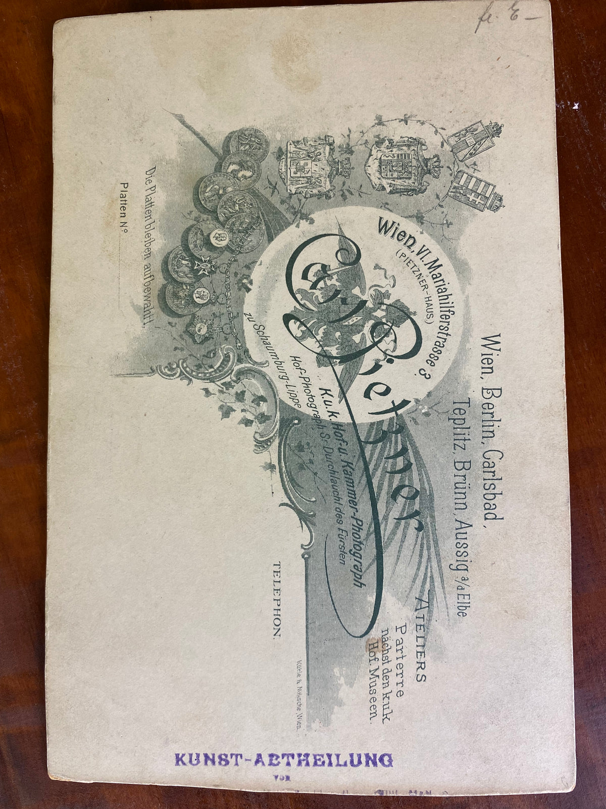 Geschenkrahmen aus dem Österreichischen Kaiserhaus, ca. 1897