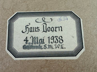 Geschenkrahmen anlässlich der Hochzeit von Prinz Louis Ferdinand von Preußen mit Großfürstin Kira Kirillowna Romanowa, datiert 4. Mai 1938