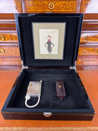 Silbernes Zigarettenetui und Geschenknadel aus dem Besitz von Kronprinz Wilhelm von Preußen mit Kaiserkrone, H. J. Wilm und J. B. Werner Berlin