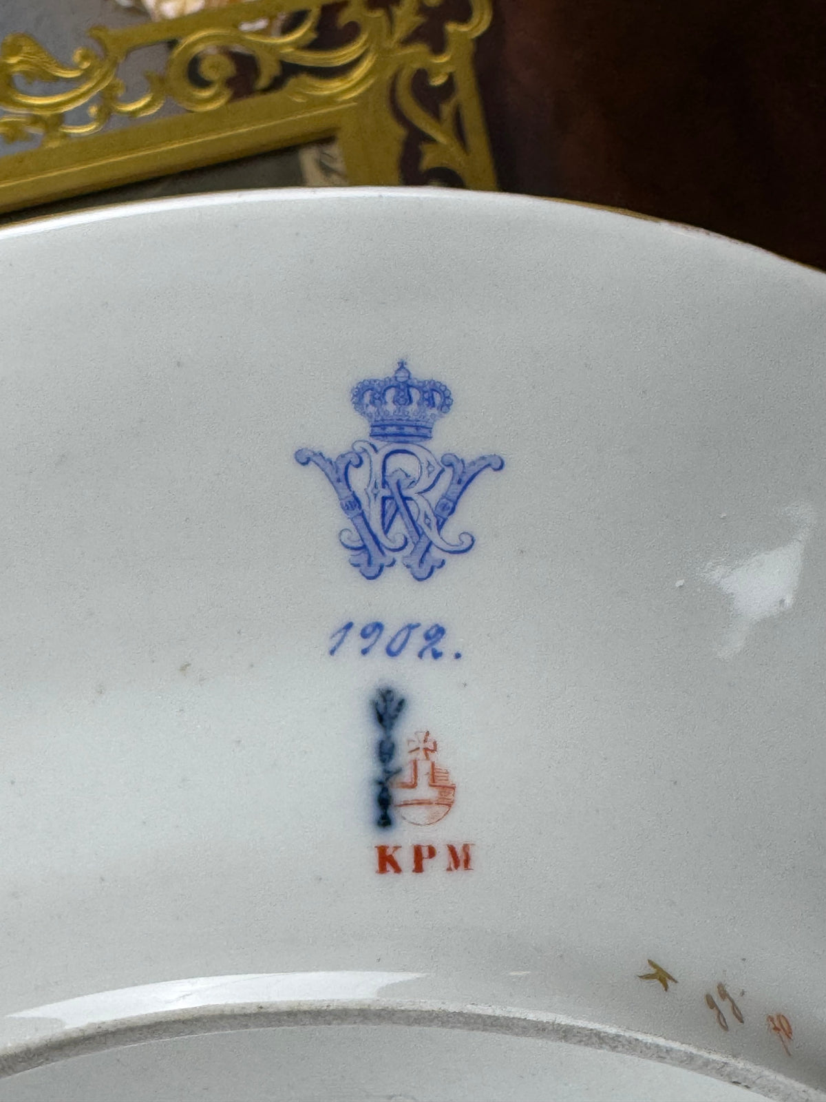 Neuosier Ovale Servierplatte, Kaiser Wilhelm II., ca. 1902