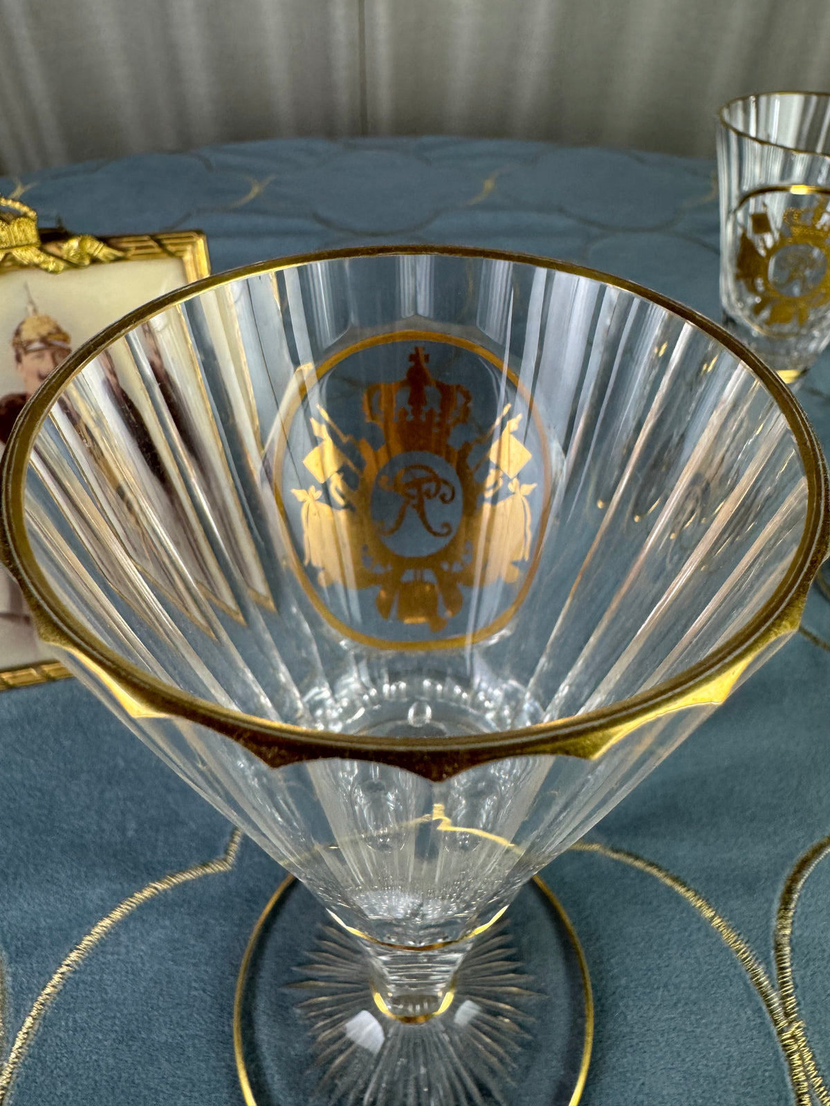 Rotweinglas, Gräflich Schaffgotsch’sche Josephinenhütte, Kaiser Wilhelm II, ca. 1912