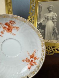 Neuosier Schokoladentasse und Untertasse, Kaiser Wilhelm II., datiert 1898