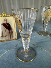 Weißweinglas, Gräflich Schaffgotsch’sche Josephinenhütte, Kaiser Wilhelm II, ca. 1912