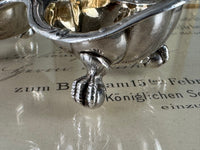 SY & WAGNER Silbernes Salzgefäß, Prinz Wilhelm, Kaiser Wilhelm II, ca. 1880