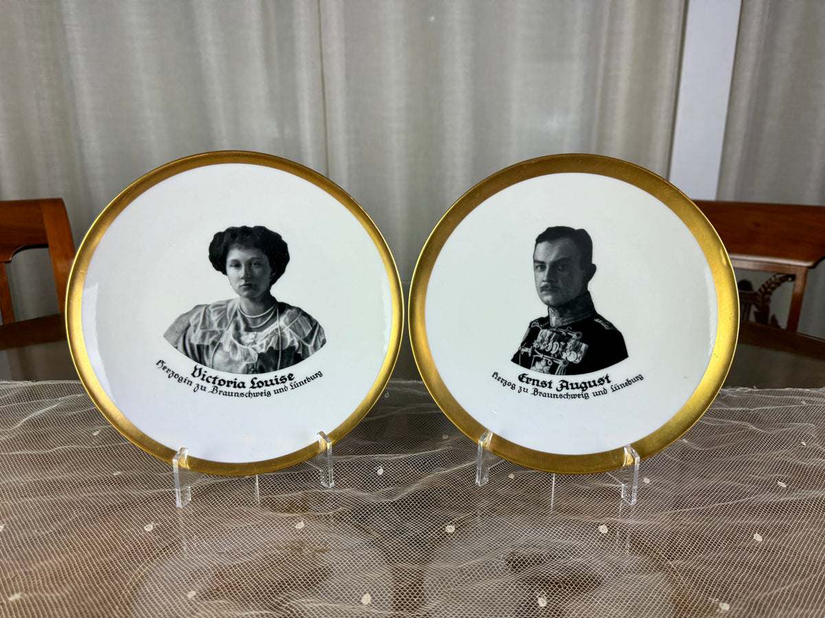 Patriotischer Andenkenteller Victoria Luise und Ernst August  zu Braunschweig und Lüneburg, ca. 1914