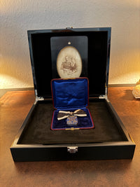 Insigne du 25e anniversaire du prince héritier Wilhelm – monogramme A & W, régiment de Hambourg, vers 1884