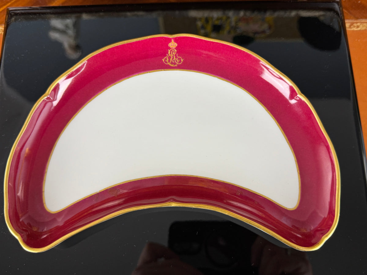 Halbmondschale von Ernst August von Hannover, KPM Berlin, Kaiserzeit
