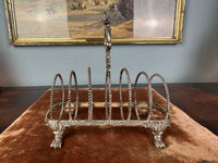 Antikes Toast Rack aus Silber von Kaiser Wilhelm II. mit Monogramm WR, H.J. Wilm Berlin, 1903