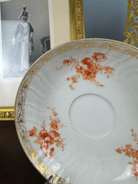 Neuosier Schokoladentasse und Untertasse, Kaiser Wilhelm II., datiert 1898