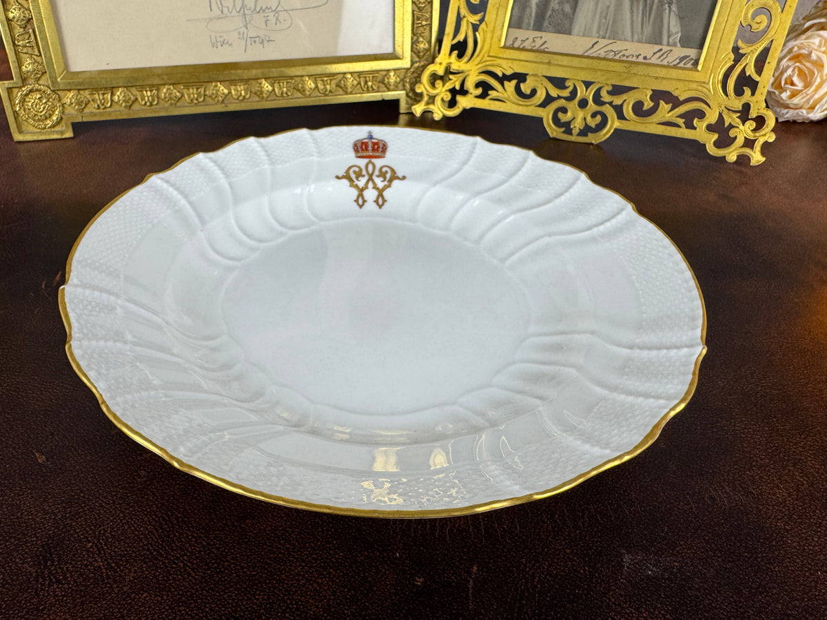 Neuosier Speiseteller 1905 – Kronprinz Wilhelm von Preußen, KPM Berlin, kaiserliches Porzellan