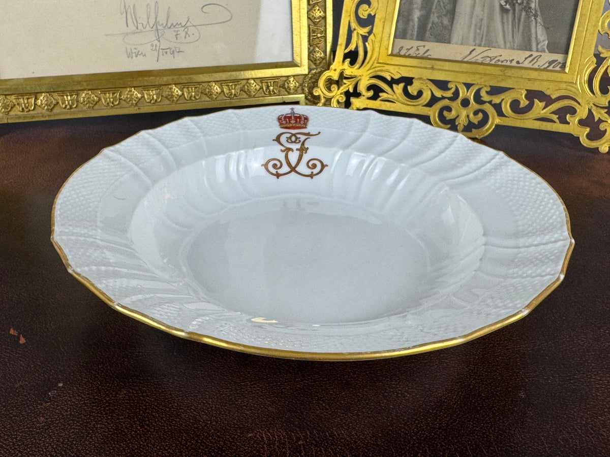 Neuosier Suppenteller 1908 – Prinz Eitel Friedrich von Preußen, KPM Berlin, kaiserliches Porzellan