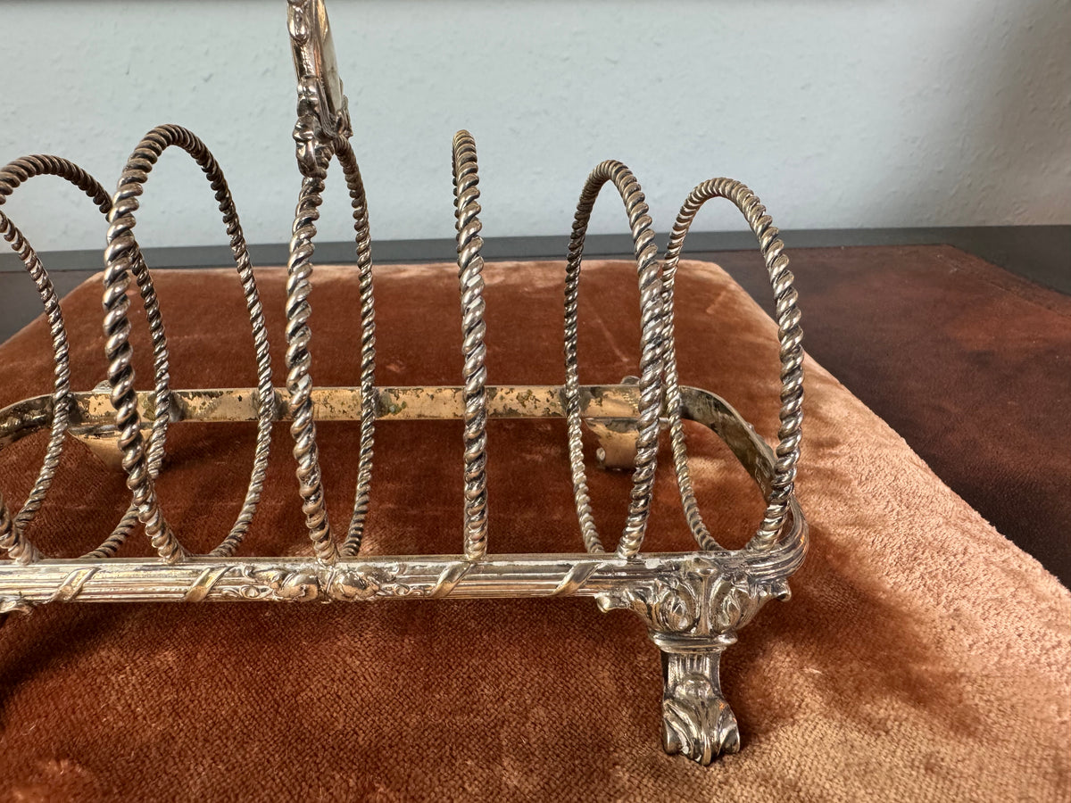 Antikes Toast Rack Kaiser Wilhelm II., Silber von H.J. Wilm Berlin, 1903