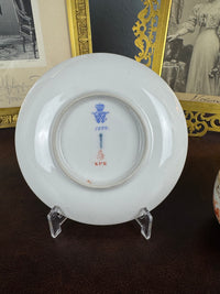 Tasse et soucoupe Neuosier, Kaiser Guillaume II, datées de 1894 et 1897