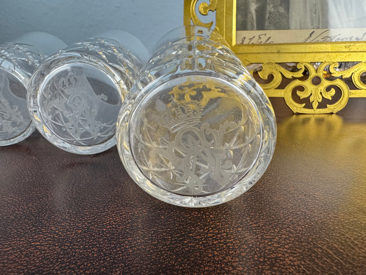 Six grands verres à eau, Guillaume II, vers 1890
