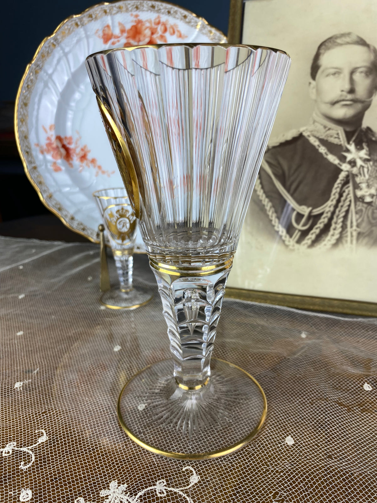 Rotweinglas, Gräflich Schaffgotsch’sche Josephinenhütte, Kaiser Wilhelm II, ca. 1912