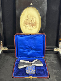 Insigne du 25e anniversaire du prince héritier Wilhelm – monogramme A & W, régiment de Hambourg, vers 1884