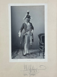 Großer feuervergoldeter Geschenkrahmen mit Widmungsportrait von Kaiser Wilhelm II., 1897