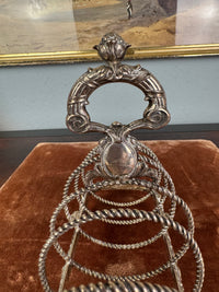 Antikes Toast Rack Kaiser Wilhelm II., Silber von H.J. Wilm Berlin, 1903