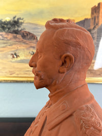 MAX BEZNER Terrakotta-Büste von Kaiser Wilhelm II., Cadinen, datiert 1928