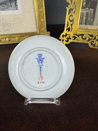 Neuosier Mokkatasse und Untertasse, Kaiser Wilhelm II., datiert 1908 und 1913