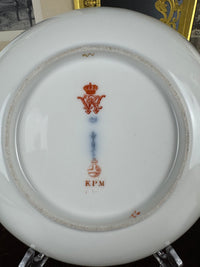 Neuosier Schokoladentasse und Untertasse, Kaiser Wilhelm II., datiert 1898