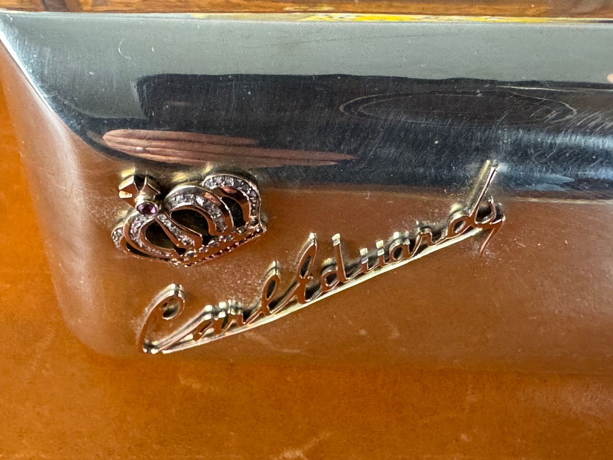 Antike Zigarrenkiste aus 800 Silber mit Monogramm von Herzog Carl Eduard von Sachsen-Coburg und Gotha, Paul Jann Gotha
