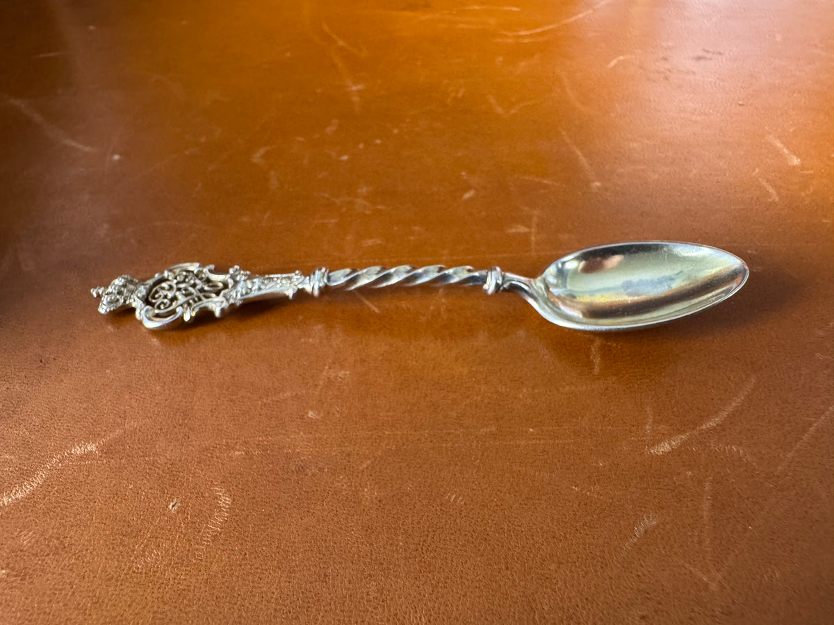 Kaiserlicher Zuckerlöffel aus Silber mit WR Monogramm von Kaiser Wilhelm I. um 1880 aus kaiserlichem Besitz