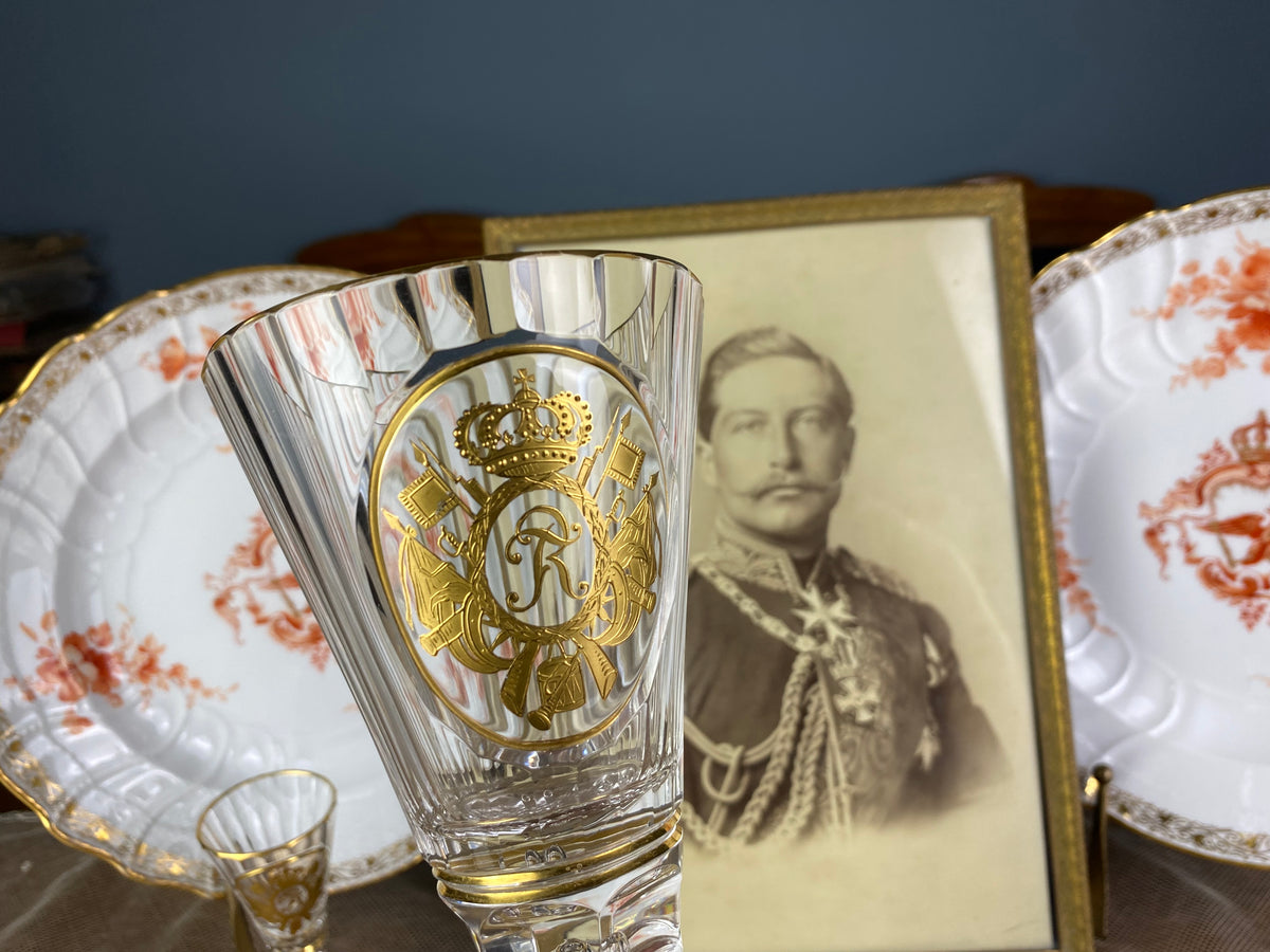 Rotweinglas, Gräflich Schaffgotsch’sche Josephinenhütte, Kaiser Wilhelm II, ca. 1912