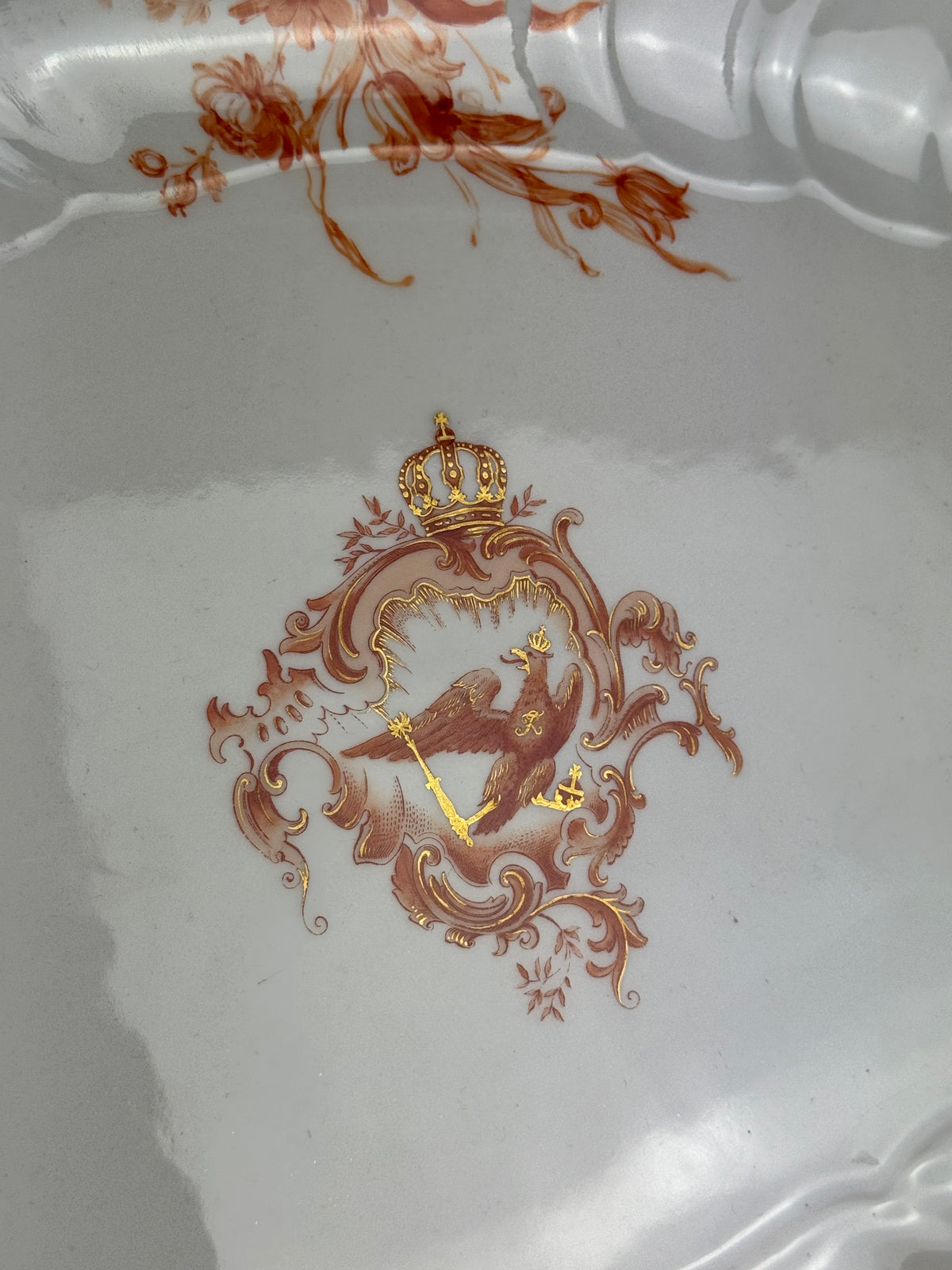 Neuosier Große Servierplatte, Kaiser Wilhelm II, ca. 1900
