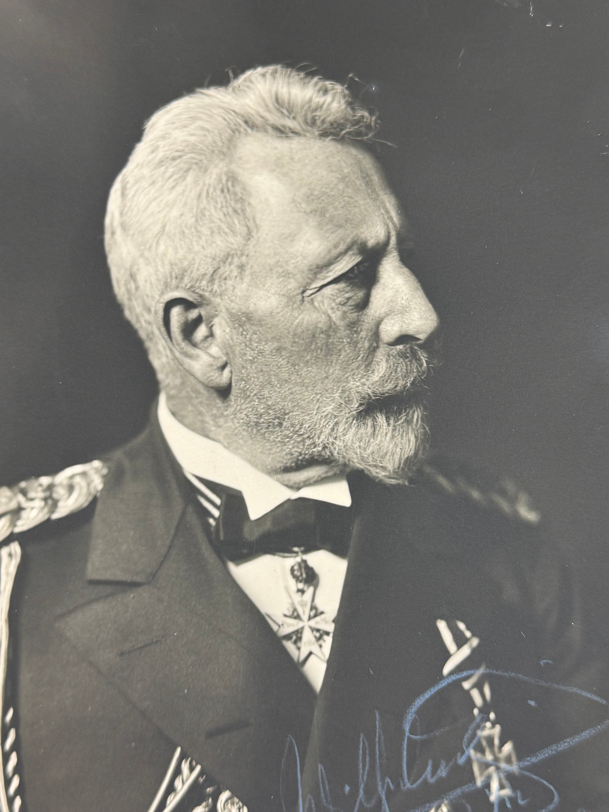 Silber-Geschenkrahmen Kaiser Wilhelm II - Foto mit originaler Unterschrift von 1931