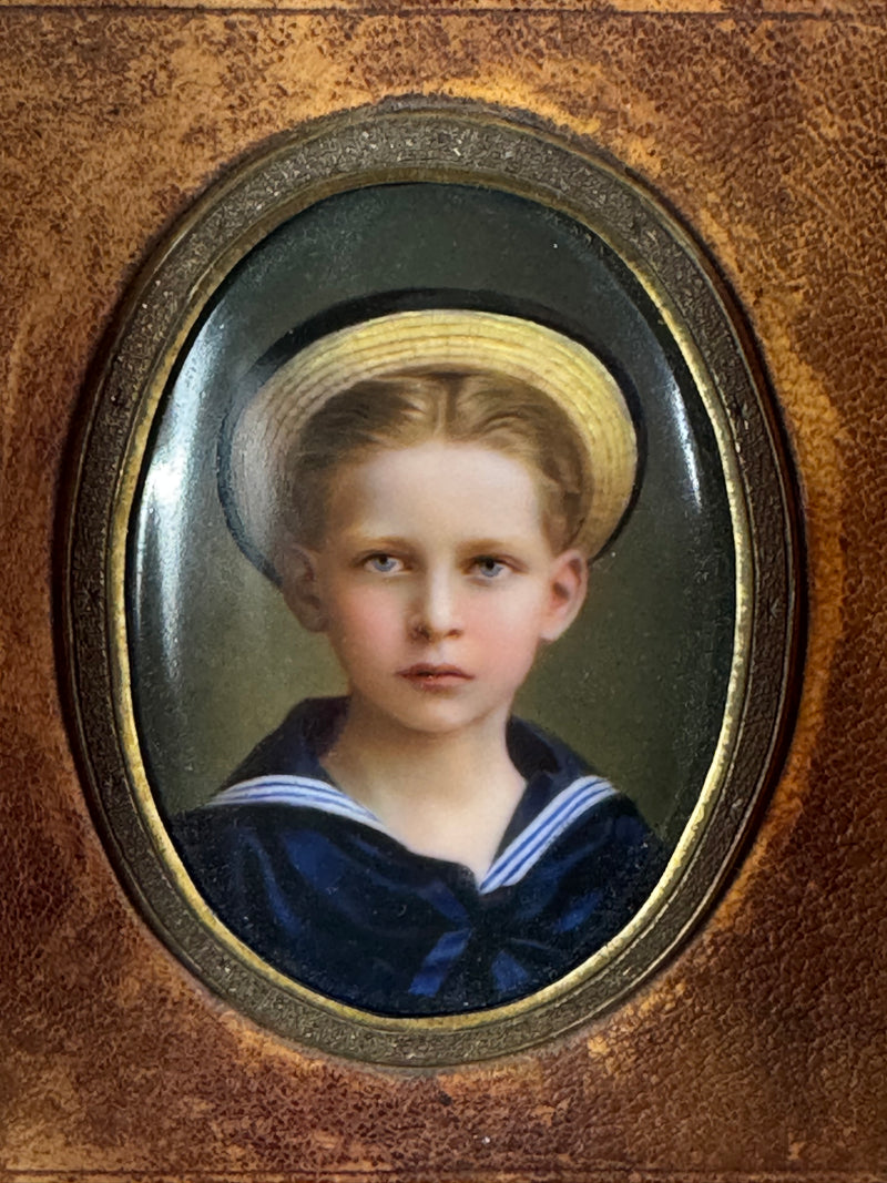 Fotografie und Trauerbild Prinz Waldemar von Preußen – seltenes preußisches Gedenkbild aus dem 19. Jahrhundert