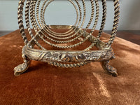 Antikes Toast Rack aus Silber von Kaiser Wilhelm II. mit Monogramm WR, H.J. Wilm Berlin, 1903