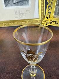 Kaiserliches IRW‑Portweinglas – Goldkrone, Hofmonogramm IRW, ca. 1900, kaiserliche Hofhaltung Wilhelm II.