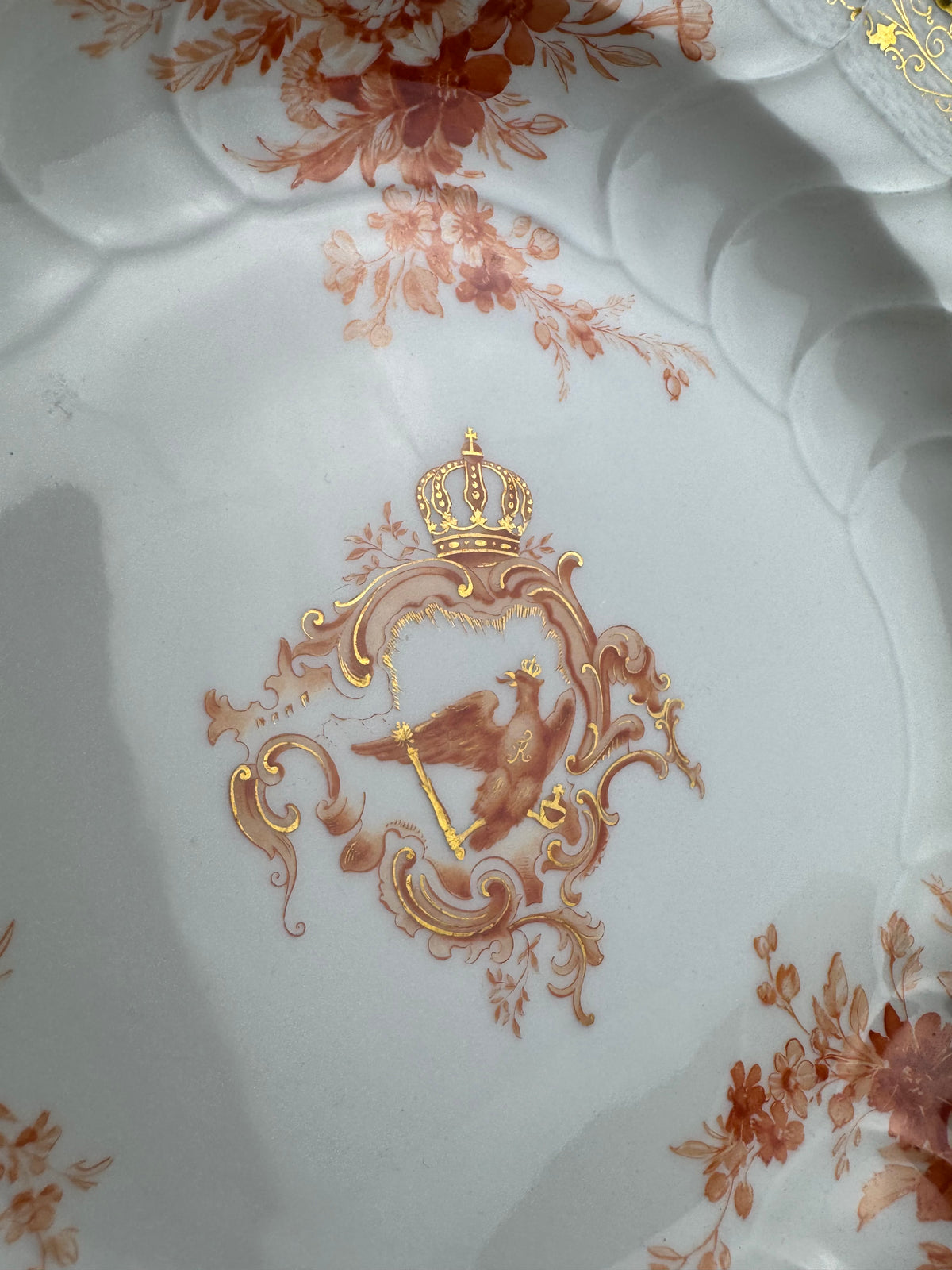 Neuosier Runde Servierplatte 1895 – Kaiser Wilhelm II., KPM Berlin, kaiserliches Porzellan