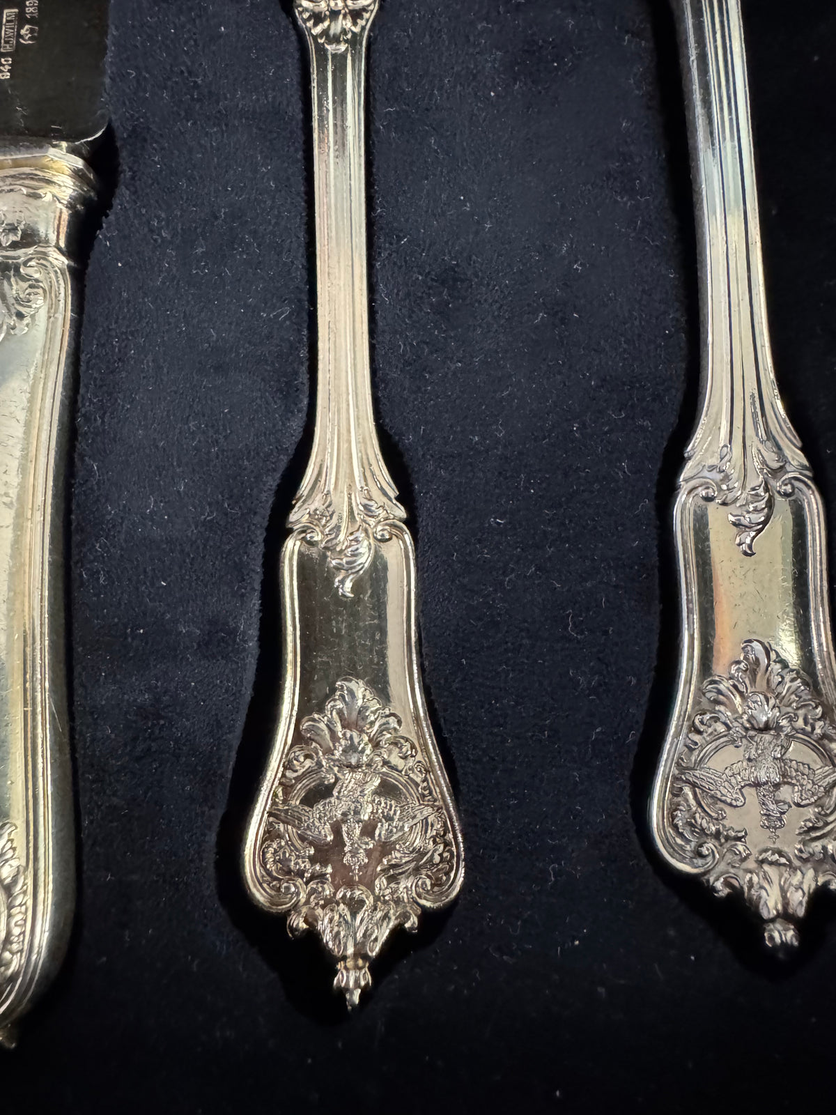 Vergoldetes Silber-Besteck, Rokoko Service, Kaiser Wilhelm II